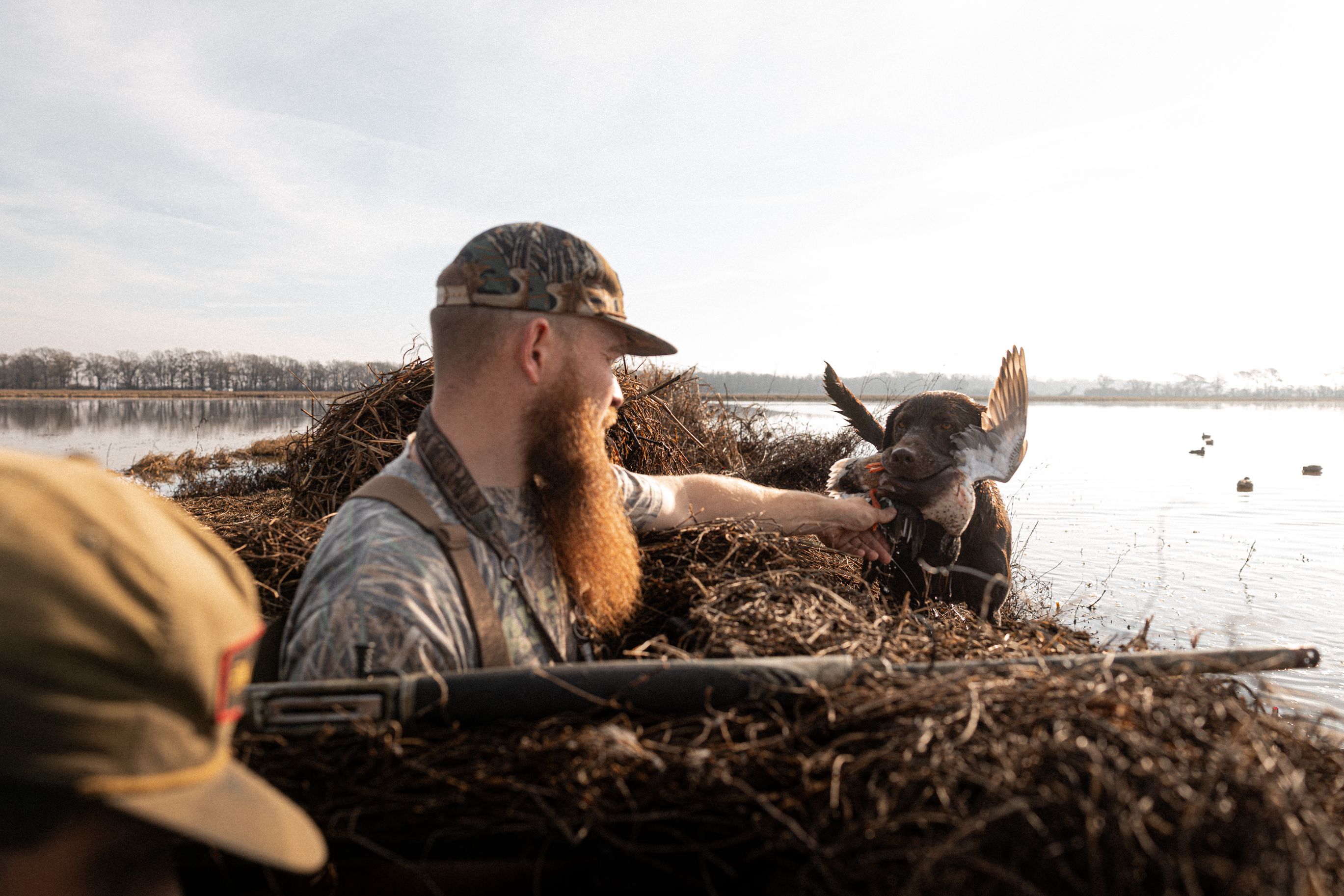 Hunters at first light during an Arkansas duck hunt with Delta Outdoors Co.